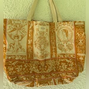 Sezane Italia Shopper Tote Ancient Italian Style Bag French Gold